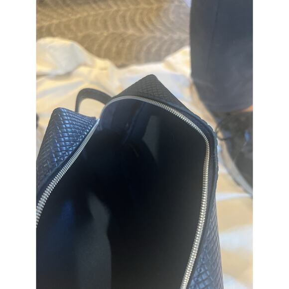 West End Black Faux Leather Crossbody Sling Bag Backpack with Adjustable Strap - Picture 6 of 6